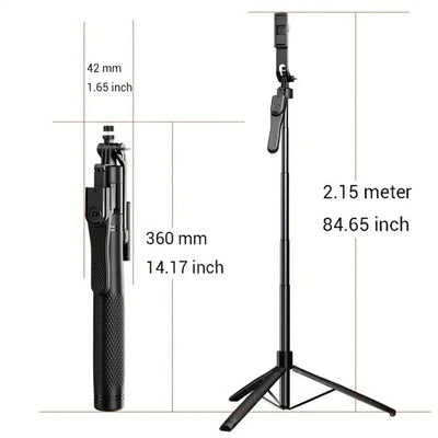 360° Rotating Pan-Tilt Selfie Stick Tripod